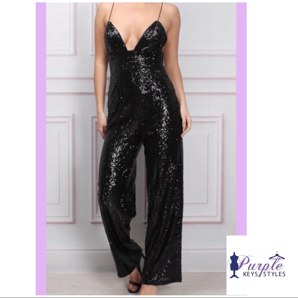 Lady of the Night - Sequin jumpsuit -48 hour sale